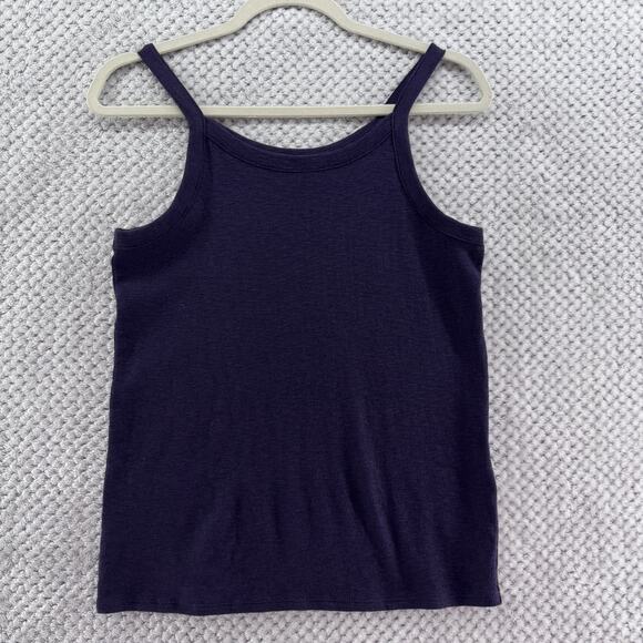 Madewell Top Womens M Purple Cotton Stretch Tank Basic Layering Casual - Picture 1 of 7